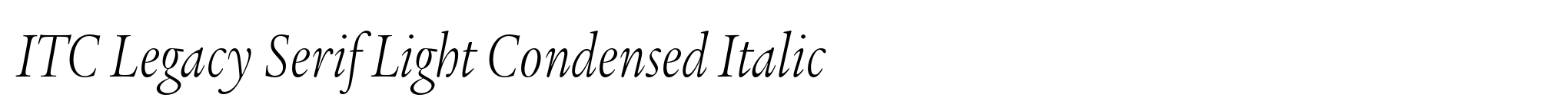 ITC Legacy Serif Light Condensed Italic image